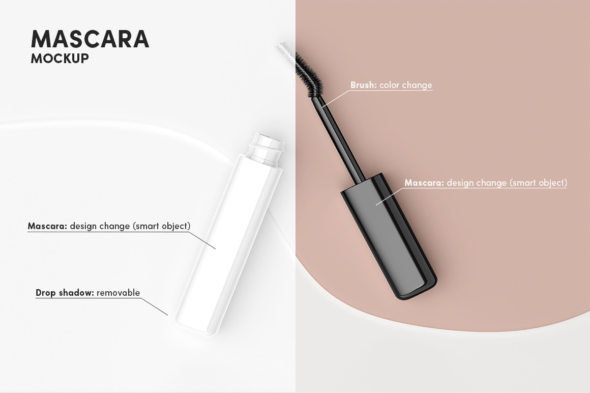Mascara Mockup Set Mascara Mockup Set