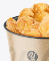 Kraft Bucket With Chicken Mockup