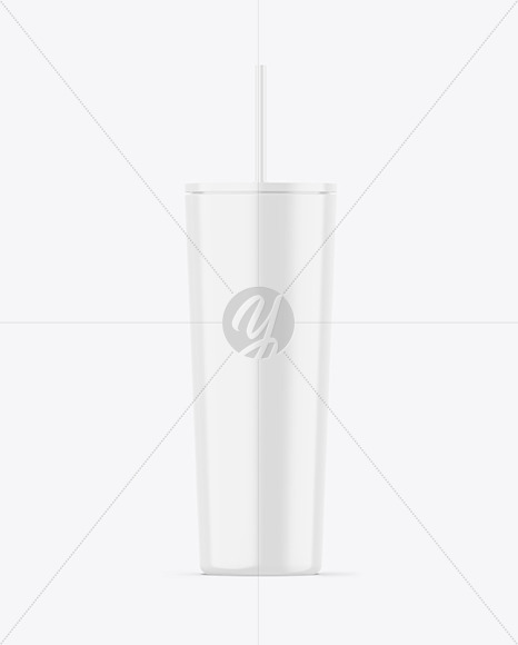 Glossy Skinny Tumbler Mockup