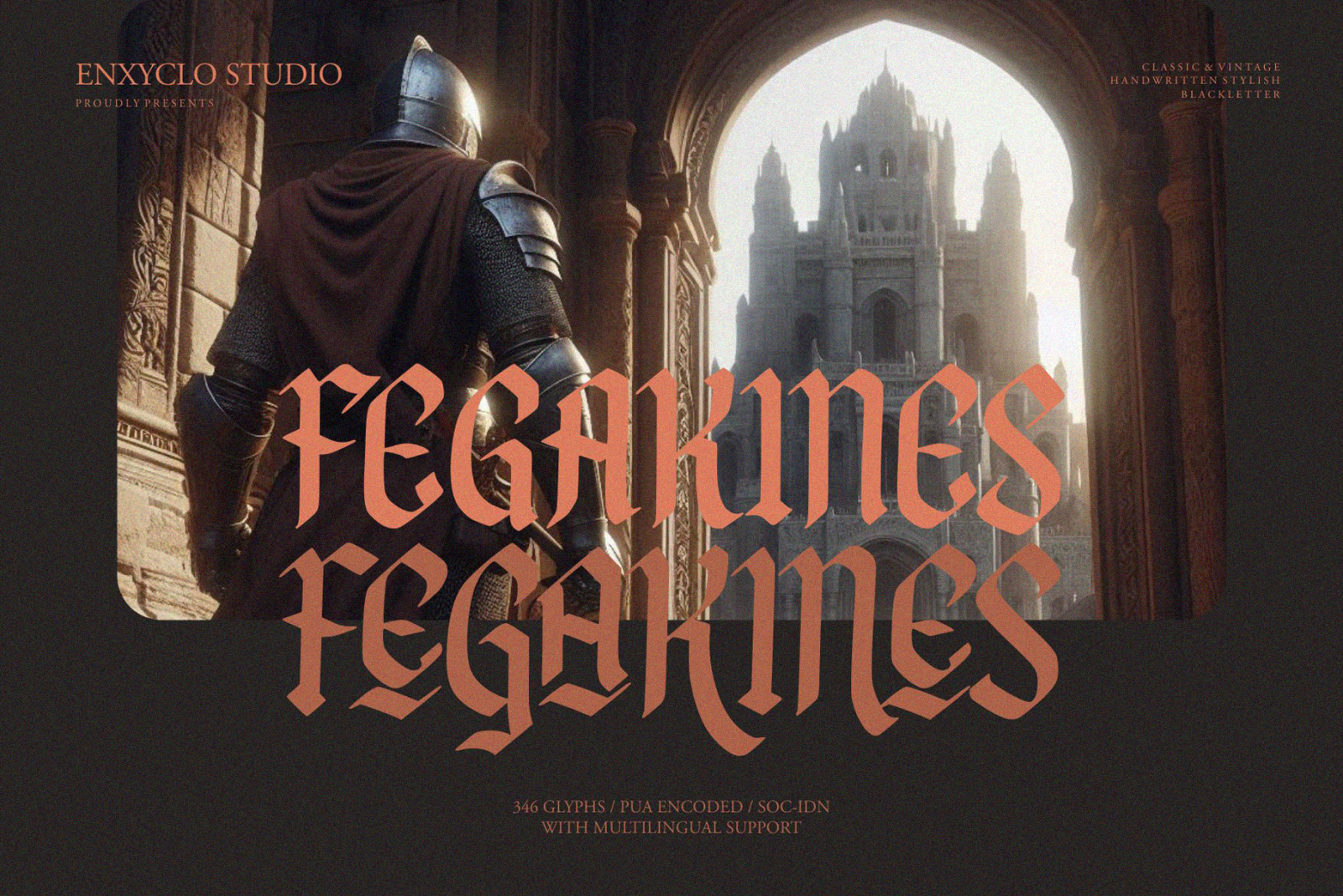 NCL FEGAKINES - Unique &amp; Stylish Blackletter Modern Display Font