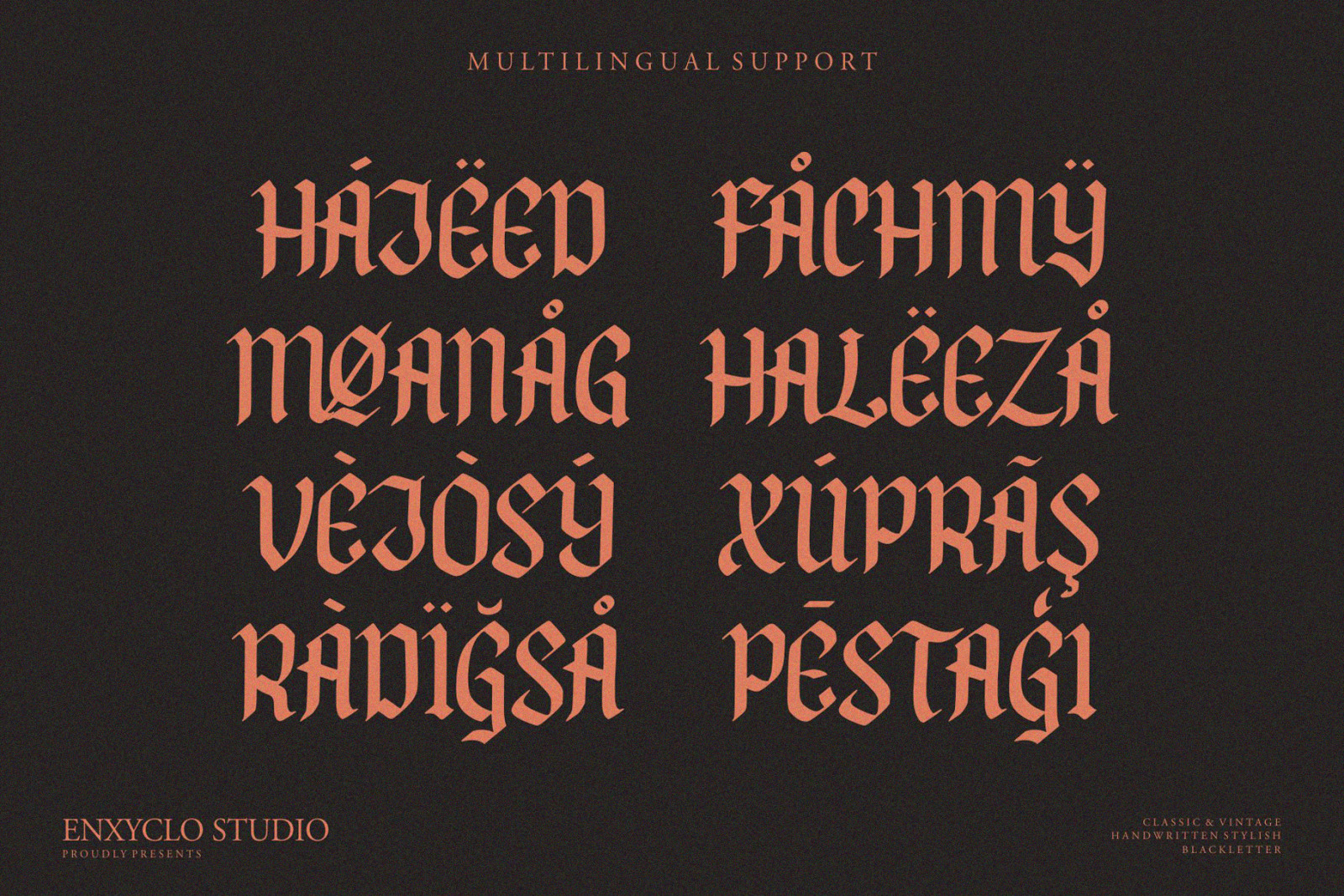 NCL FEGAKINES - Unique &amp; Stylish Blackletter Modern Display Font