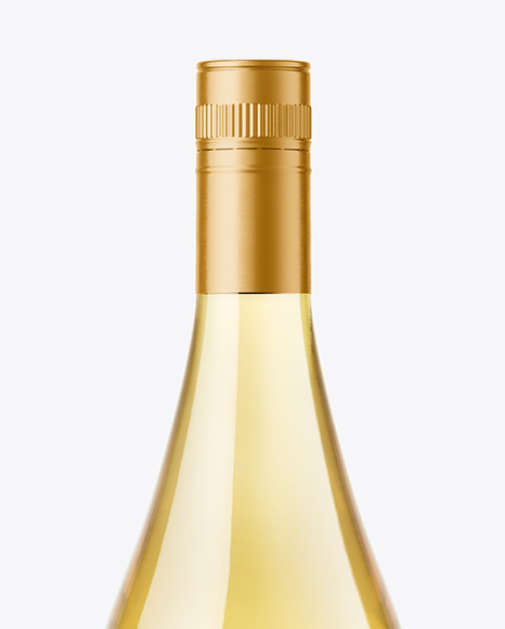 Clear Glass White Wine Bottle Mockup Clear Glass White Wine Bottle Mockup
