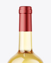 Clear Glass White Wine Bottle Mockup