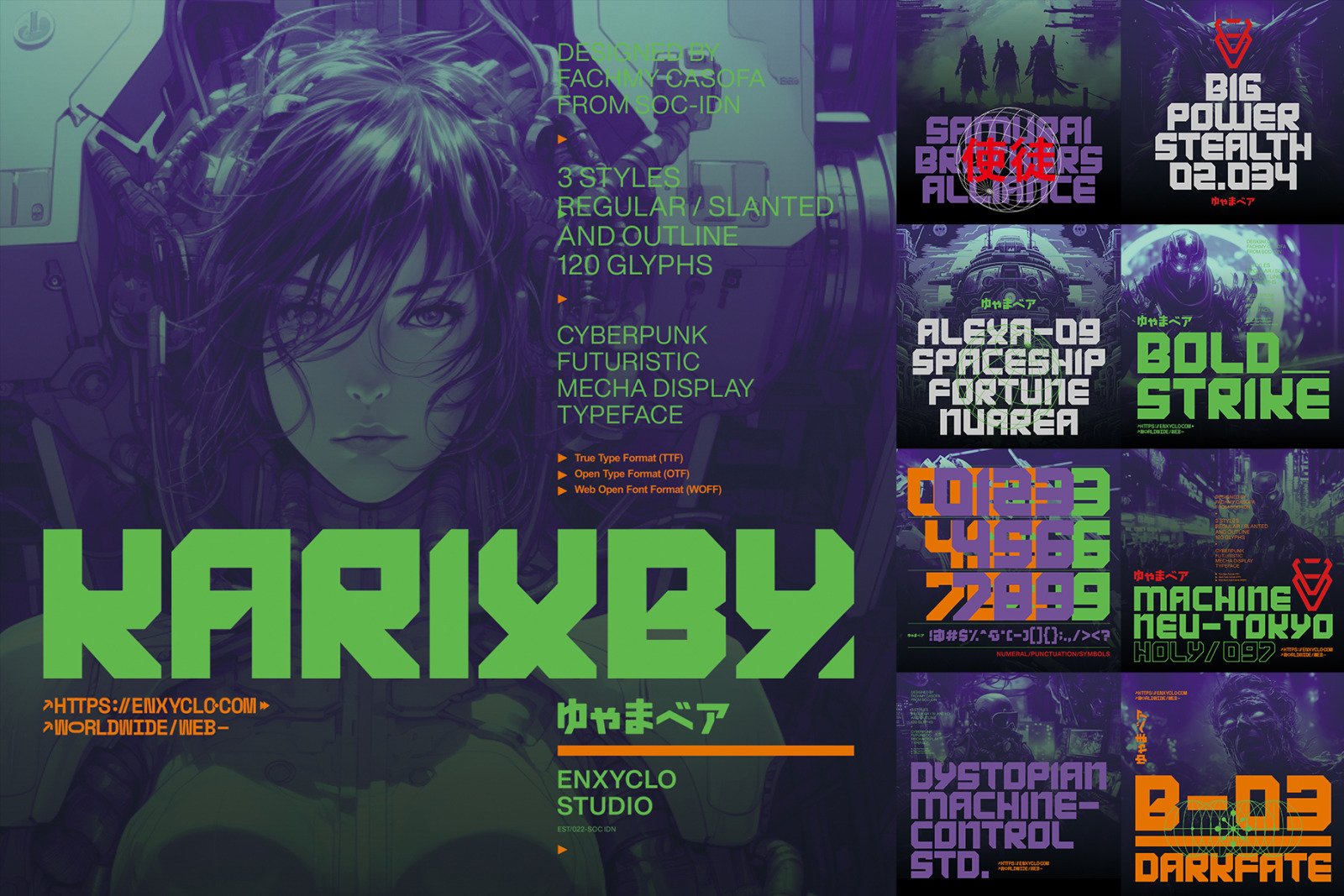 Cyberpunk Futuristic Font Bundle [54 Fonts] + Mega Bonus