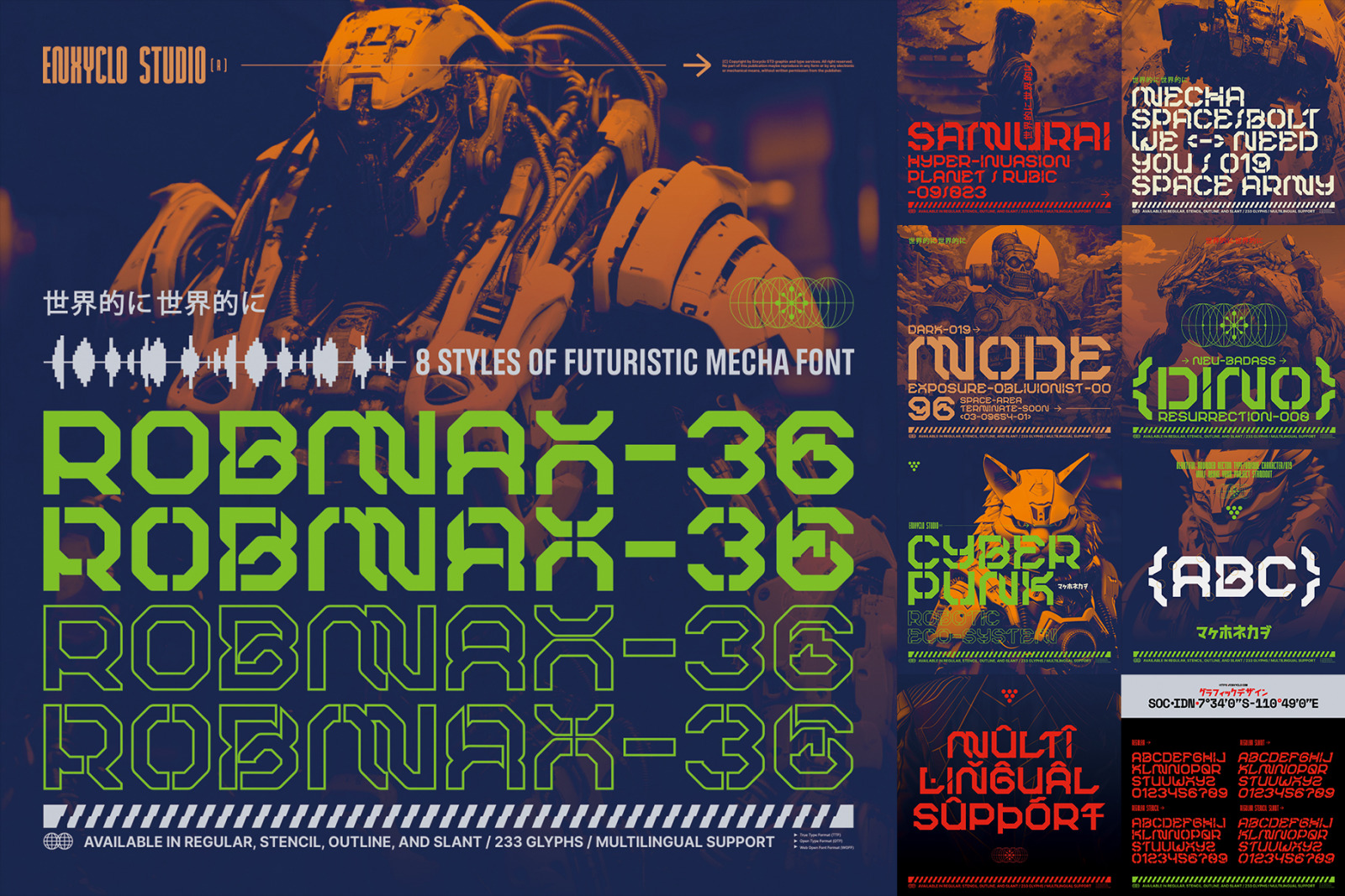 Cyberpunk Futuristic Font Bundle [54 Fonts] + Mega Bonus