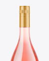 Clear Glass Pink Wine Bottle Mockup