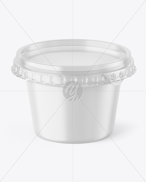 Matte Yogurt Cup Mockup