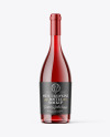 Clear Glass Red Wine Bottle Mockup