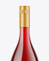 Clear Glass Red Wine Bottle Mockup