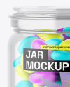 Clear Glass Jar w/ Candies Mockup