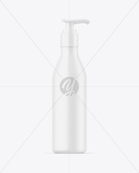 Matte Plastic Bottle w/ Pump Mockup