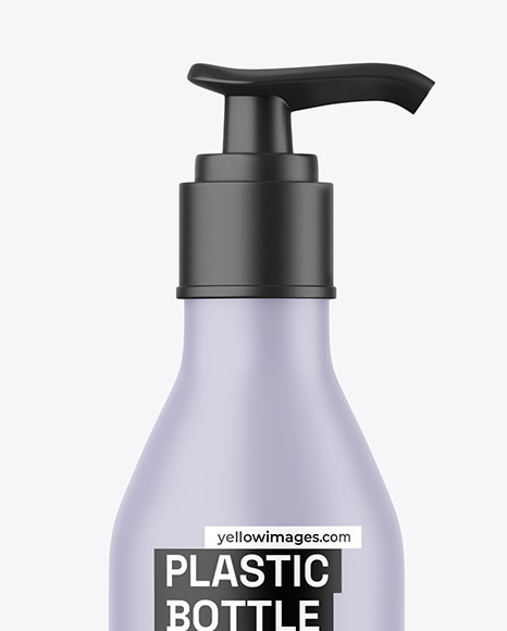 Matte Plastic Bottle w/ Pump Mockup