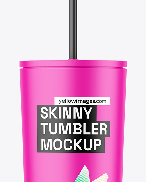 Matte Skinny Tumbler Mockup