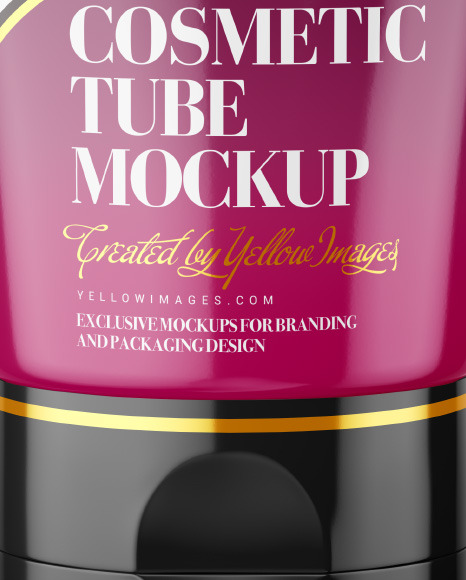 Glossy Cosmetic Tube Mockup