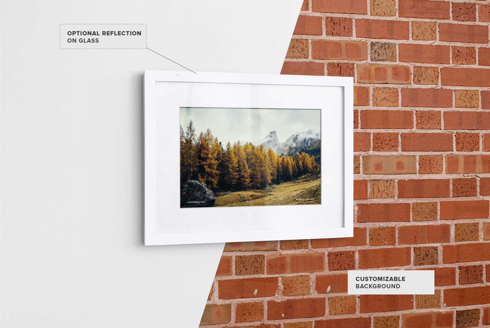 Landscape Frame Mockup - 40x30 Cm