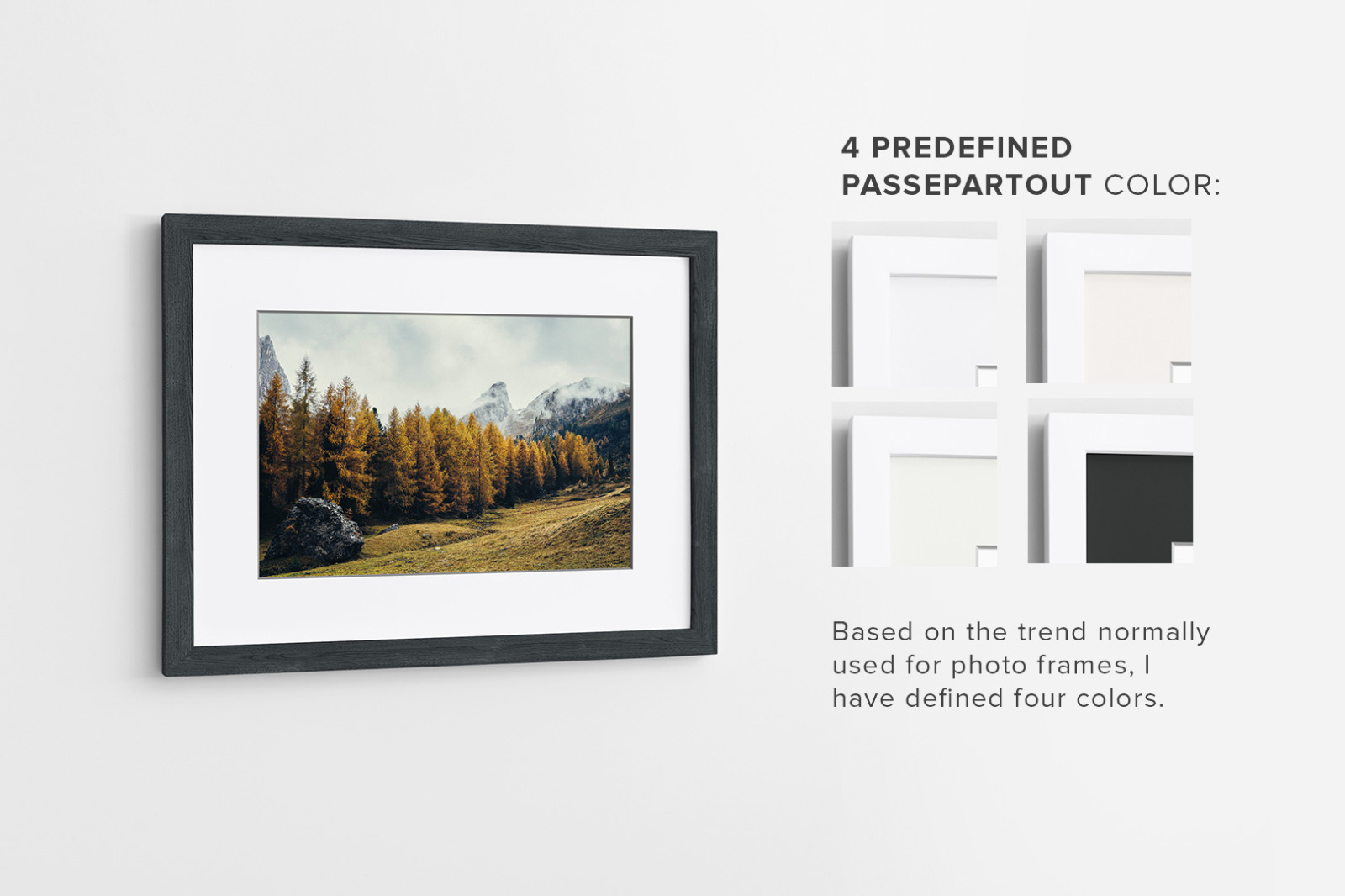 Landscape Frame Mockup - 40x30 Cm