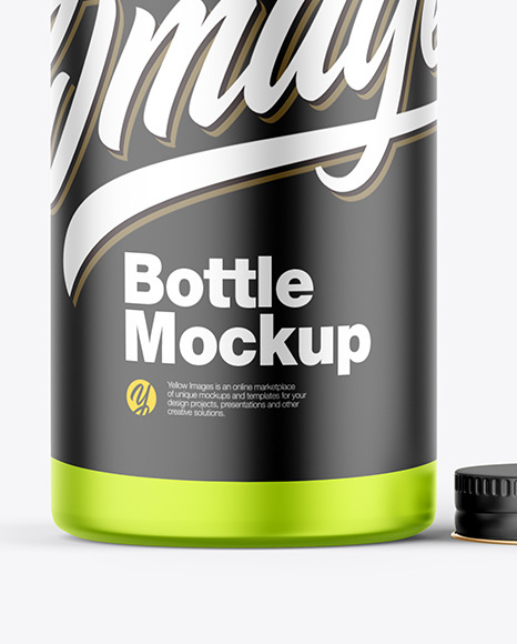 Opened Metallic Bottle Mockup