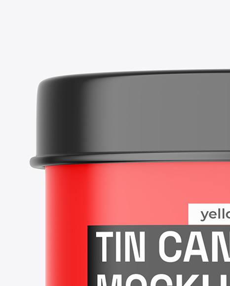 Glossy Tin Can Mockup