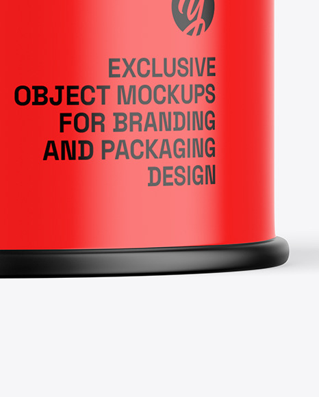 Glossy Tin Can Mockup