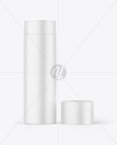 Matte Opened Paper Tube Mockup