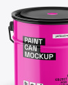 Glossy Paint Bucket Mockup