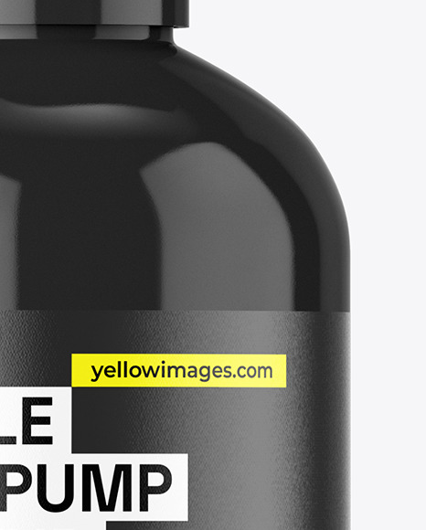 250ml Glossy Bottle with Pump Mockup