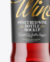 Clear Glass Red Wine Bottle Mockup