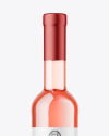 Clear Glass Pink Wine Bottle Mockup