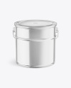 Metallic Paint Bucket Mockup