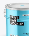 Metallic Paint Bucket Mockup