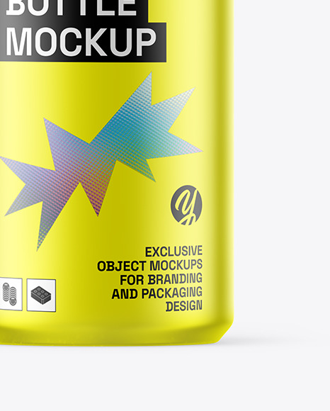 Metallic Cosmetic Bottle Mockup