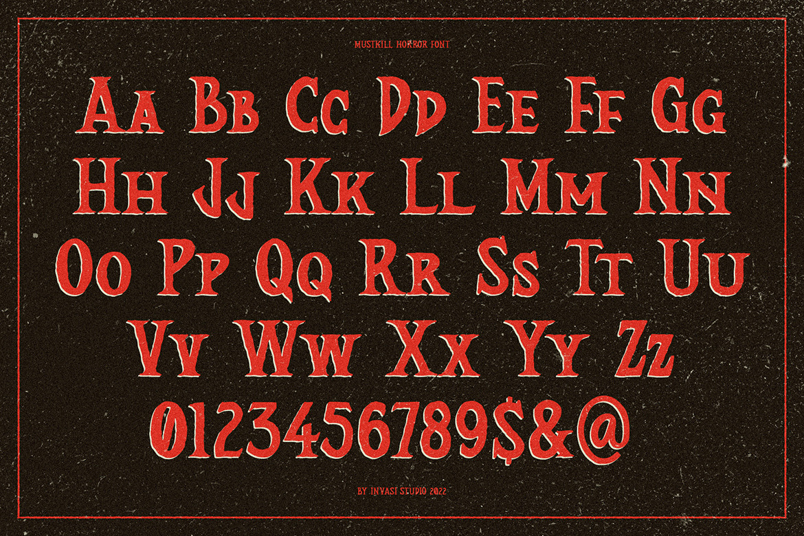 Mustkill - Vintage Horror Font Mustkill - Vintage Horror Font