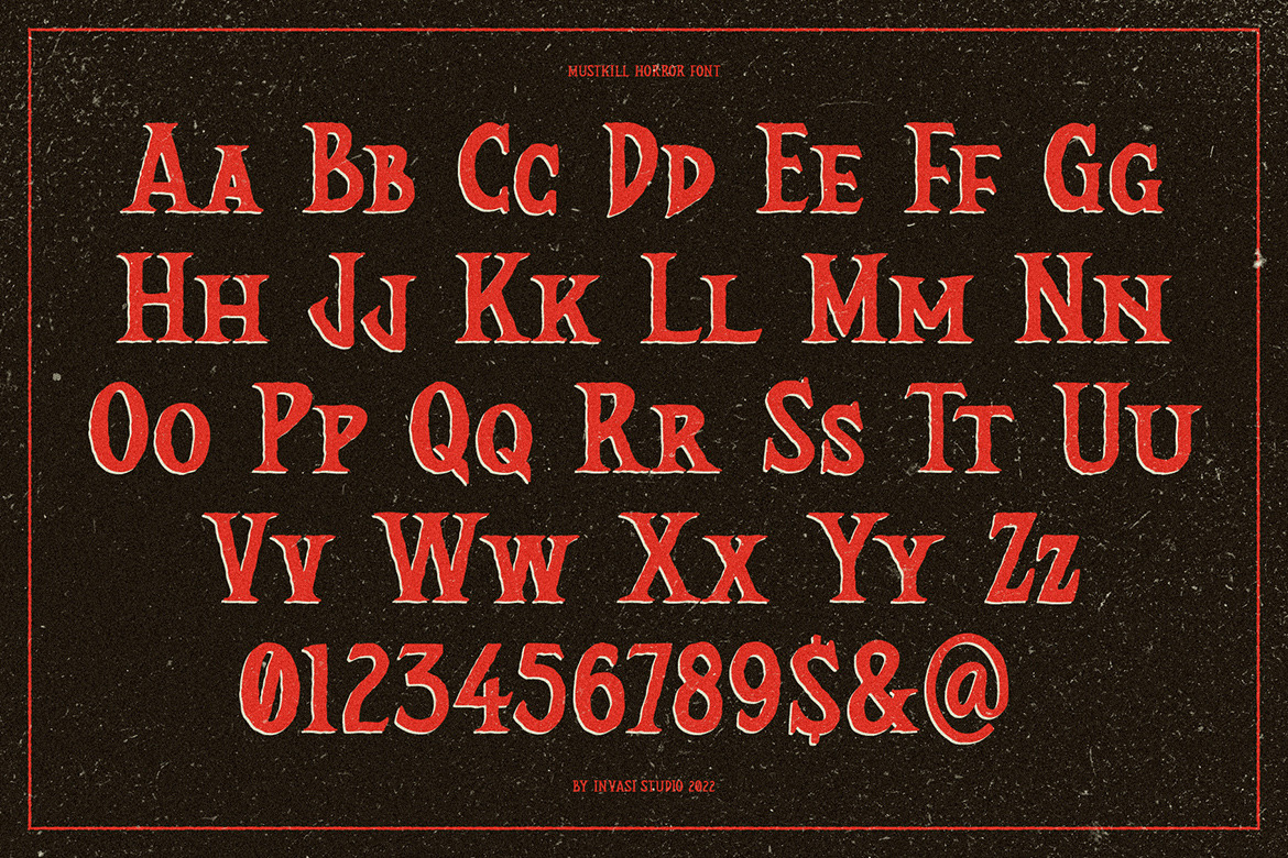 Mustkill - Vintage Horror Font