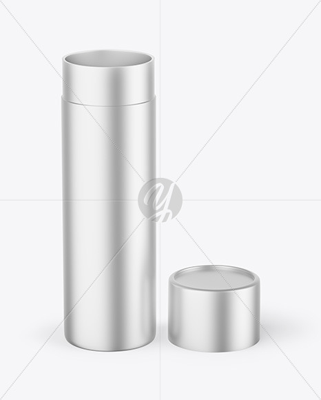 Metallized Opened Paper Tube Mockup