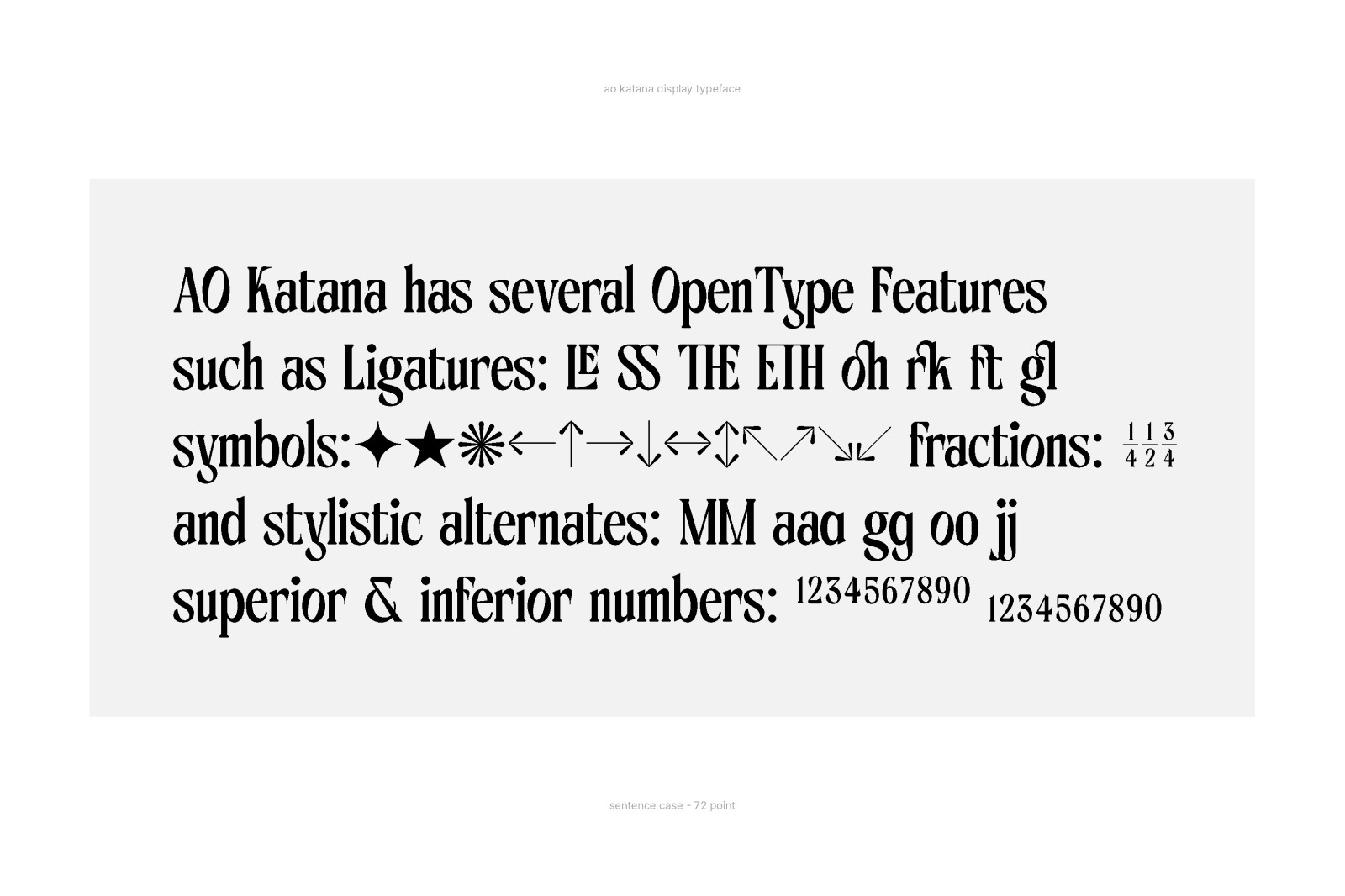 AO Katana - Display Font