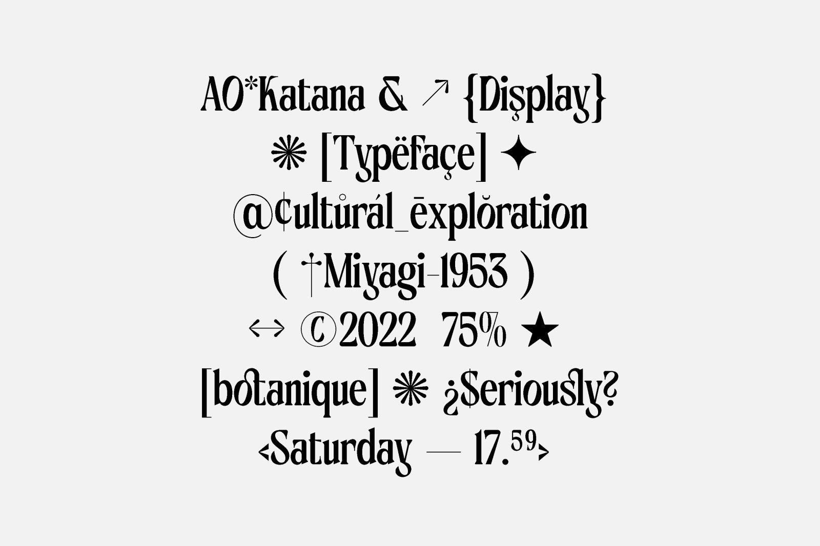 AO Katana - Display Font