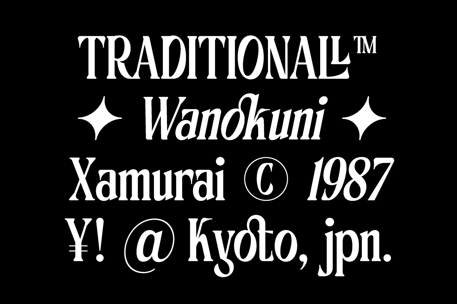 AO Katana - Display Font