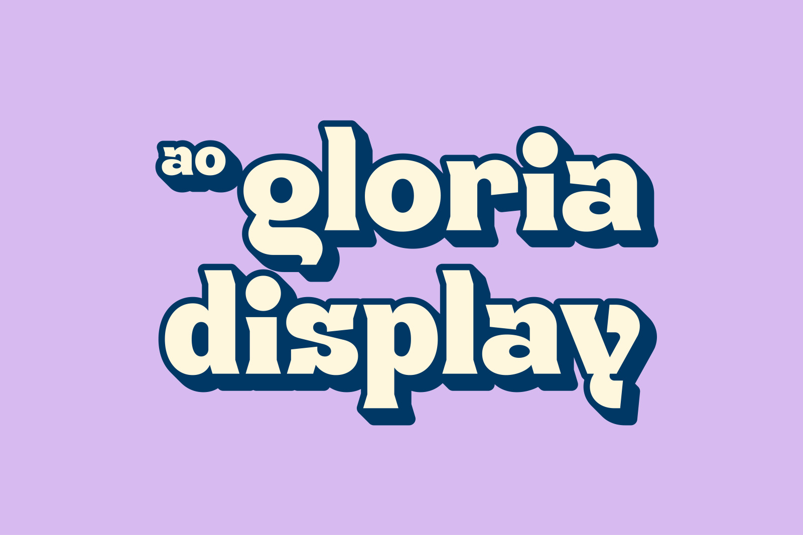 AO Gloria - Display Font AO Gloria - Display Font