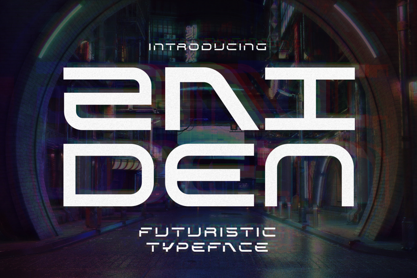 Zaiden - Futuristic Typeface