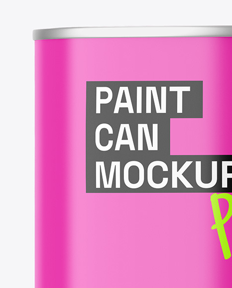 Glossy Paint Can Mockup