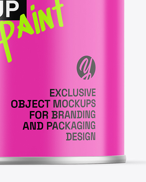 Glossy Paint Can Mockup