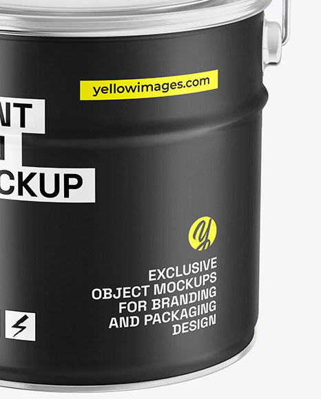 Matte Paint Bucket Mockup