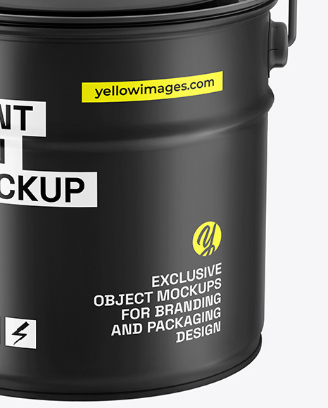 Matte Paint Bucket Mockup