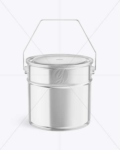 Metallic Paint Bucket Mockup