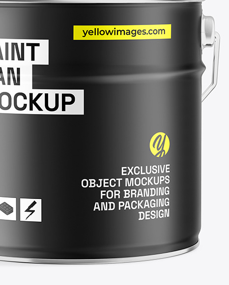 Matte Paint Bucket Mockup