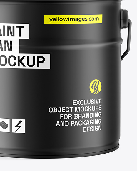 Matte Paint Bucket Mockup