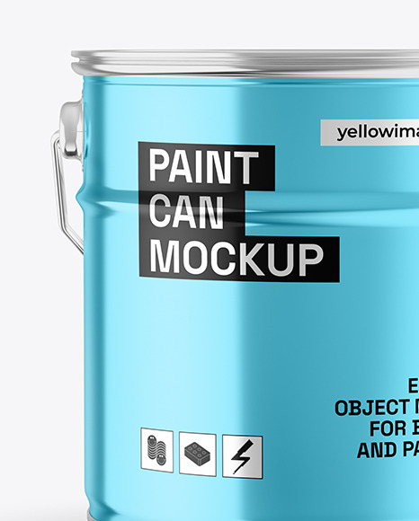 Metallic Paint Bucket Mockup