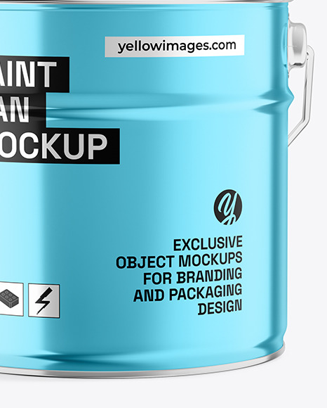 Metallic Paint Bucket Mockup