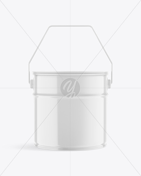 Glossy Paint Bucket Mockup