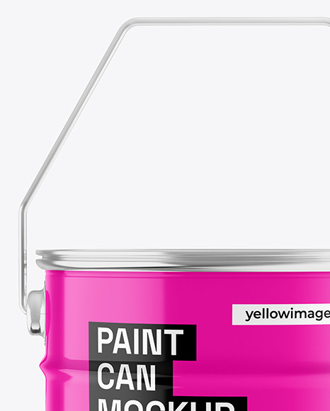 Glossy Paint Bucket Mockup